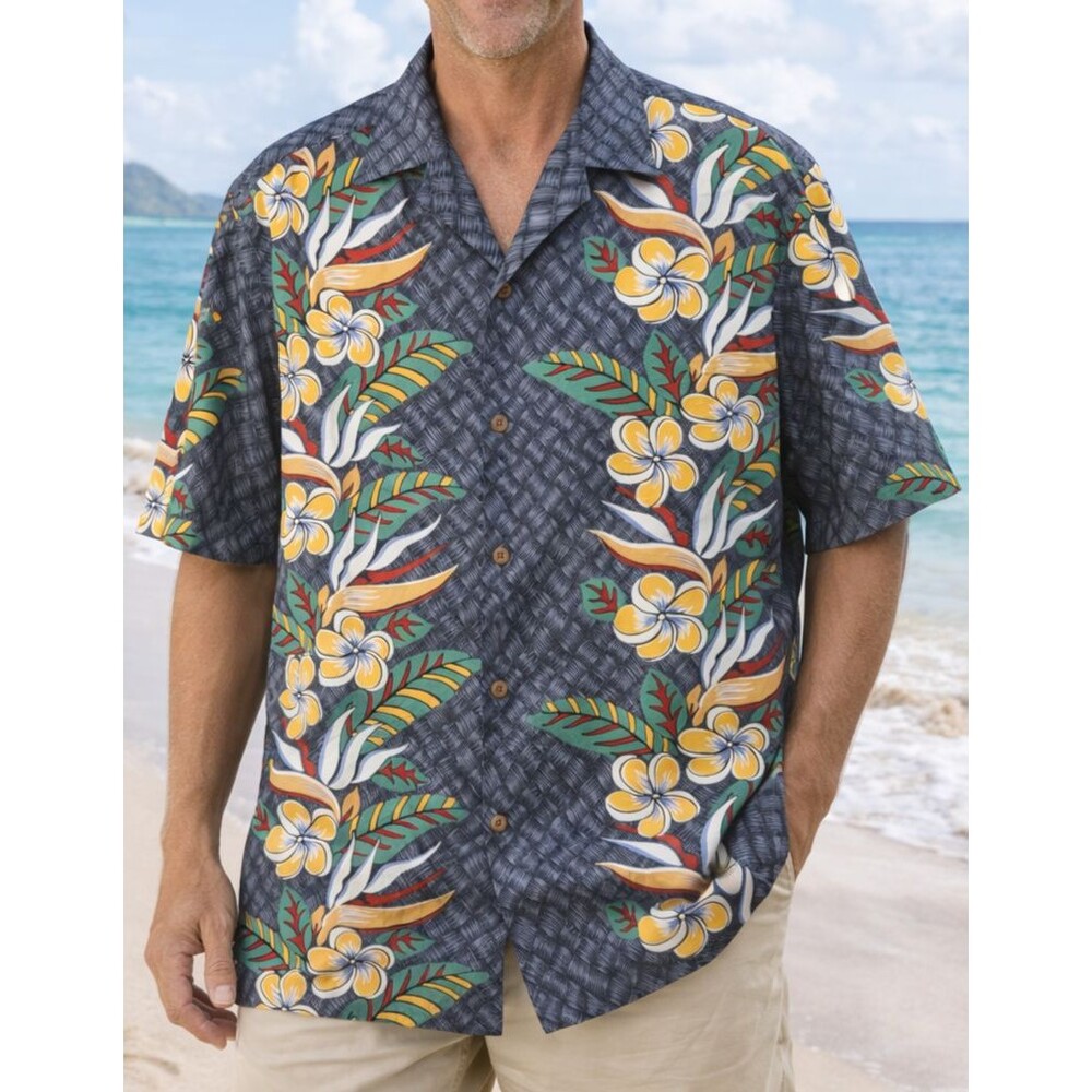 Winnie Fashion Hawaiian Shirt Tiki Hula Girl 100% Cotton L Hawaii Vacation